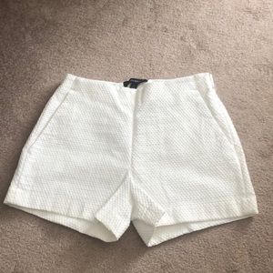 Banana Republic White Textured Shorts